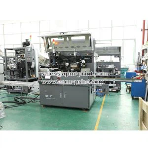 SH107 Multicolor Automatic Load Chain Type Cap Máquina de impressão de tela UV com tratamento de chama