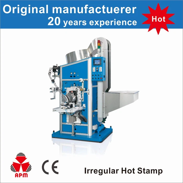 Máquina de estampagem a quente para garrafas e bonés de plástico